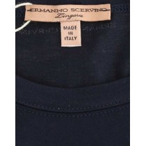 Ermanno Scervino Eleganter blauer Baumwollpullover