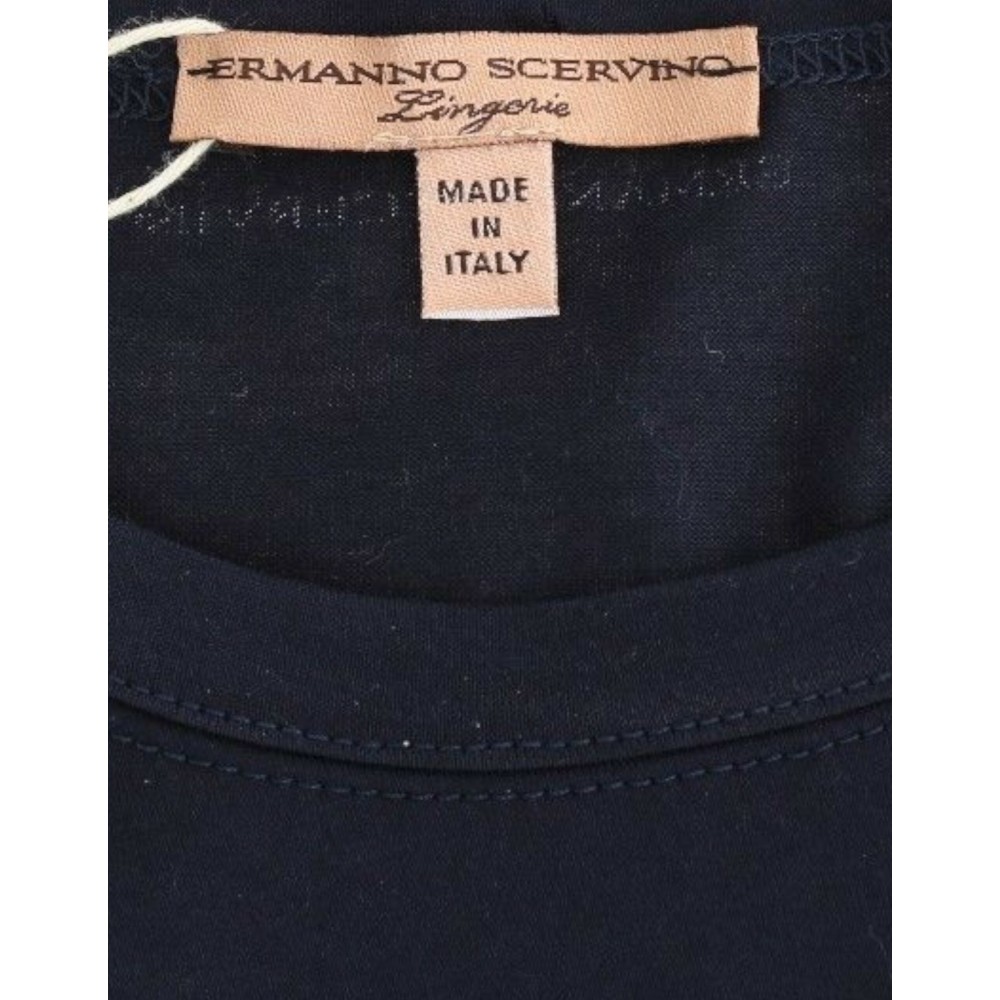 Ermanno Scervino Eleganter blauer Baumwollpullover