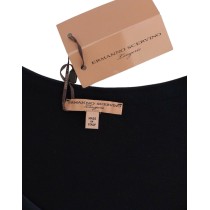Ermanno Scervino Elegantes blaues langärmeliges Spitzentop