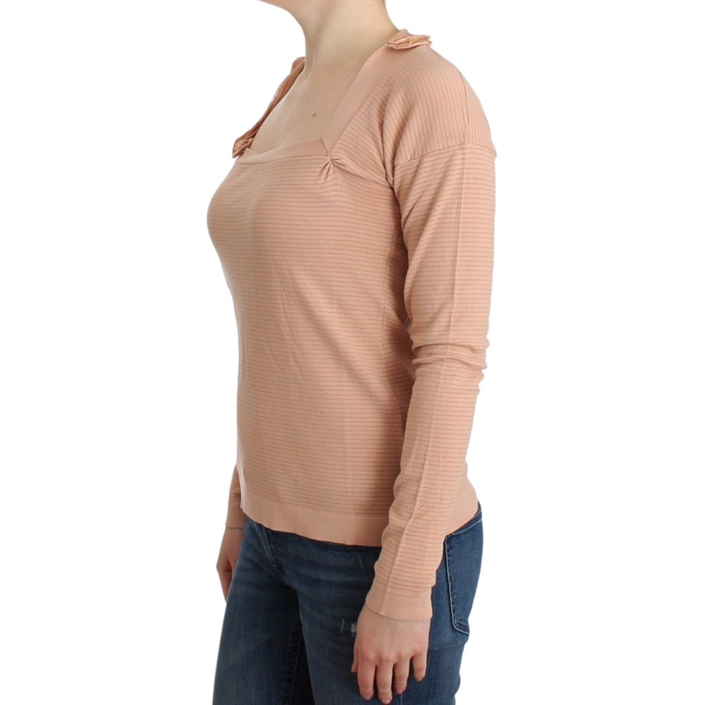 Ermanno Scervino Schicker gestreifter Pullover aus Wollmischung in Orange