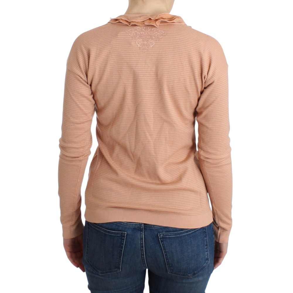 Ermanno Scervino Schicker gestreifter Pullover aus Wollmischung in Orange