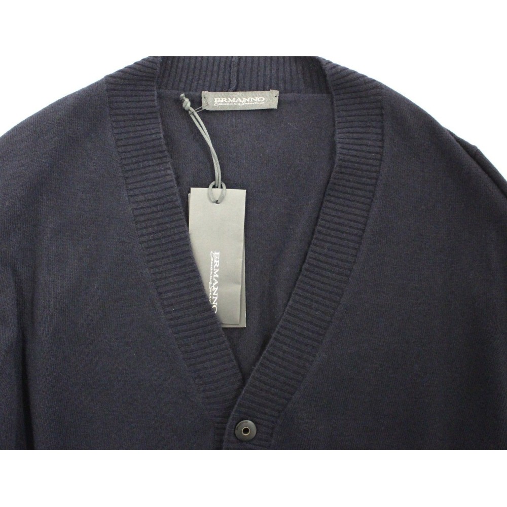 Ermanno Scervino Schicke blaue Strickjacke aus Wollmischung