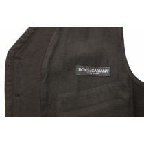 Dolce & Gabbana Elegantes Schwarzes Baumwollmischung Kleid Weste