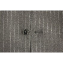 Dolce & Gabbana Elegantes Graues gestreiftes Wollkleid Weste