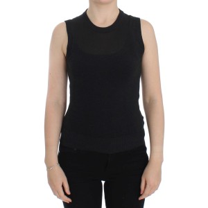 Dolce & Gabbana Elegante schwarze ärmellose Pulloverweste