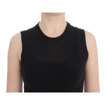 Dolce & Gabbana Elegante schwarze ärmellose Pulloverweste
