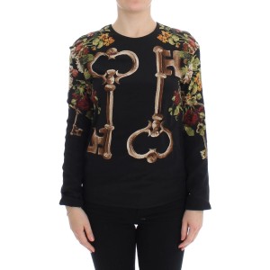 Dolce & Gabbana Elegante Seidenbluse mit mittelalterlichem Druck