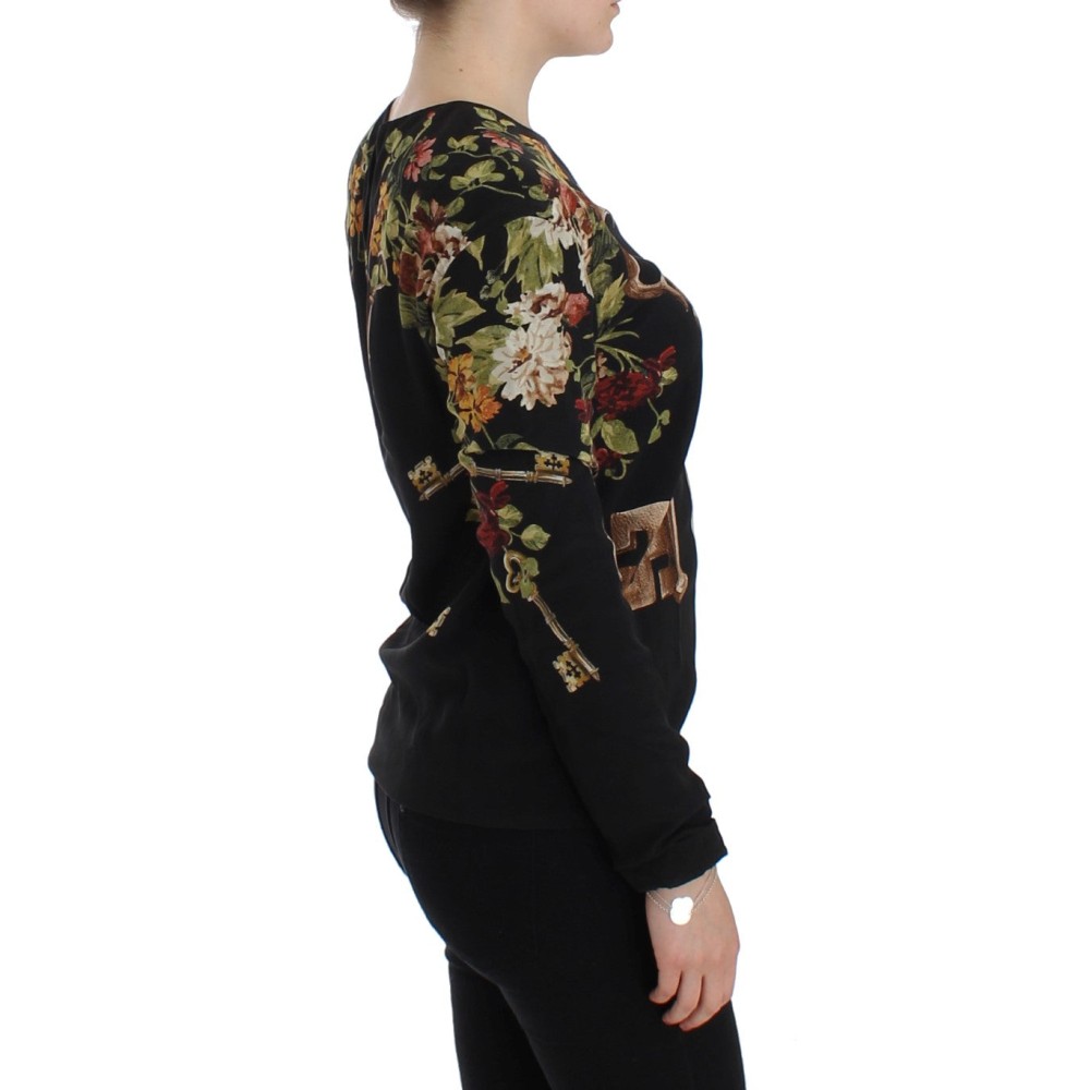 Dolce & Gabbana Elegante Seidenbluse mit mittelalterlichem Druck