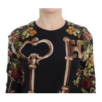 Dolce & Gabbana Elegante Seidenbluse mit mittelalterlichem Druck