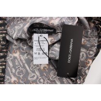 Dolce & Gabbana Enchanted Sicily Seidenbluse mit mittelalterlichem Schlüsseldruck