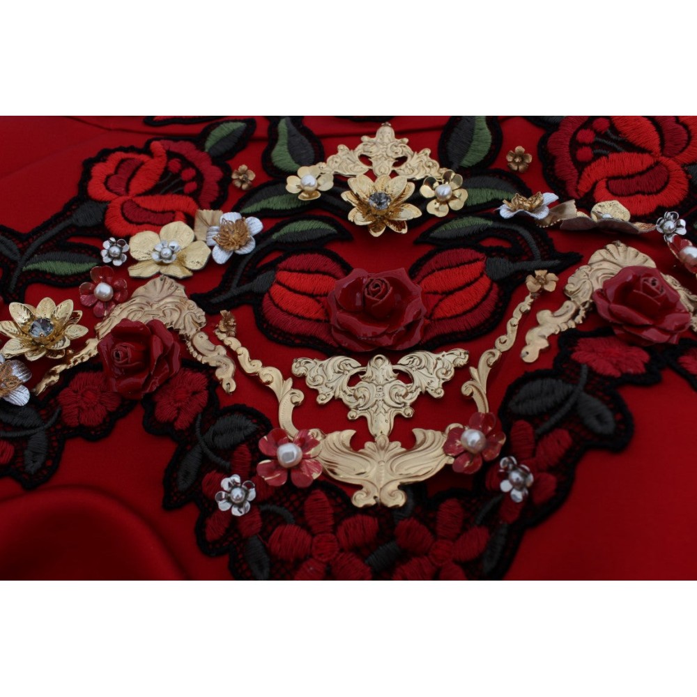 Dolce & Gabbana Verzauberte Mini-Shorts mit sizilianischer Rosenstickerei