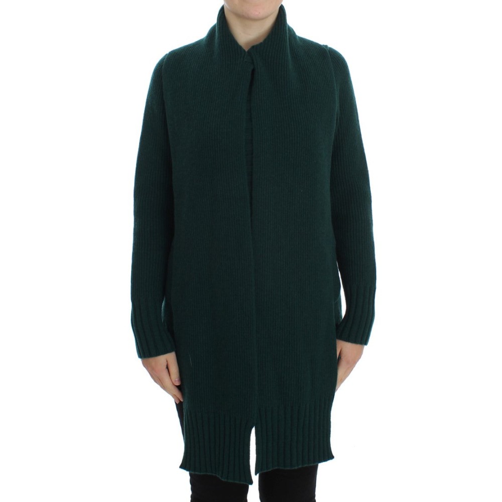Dolce & Gabbana Eleganter grüner Kaschmir-Kardigan-Pullover