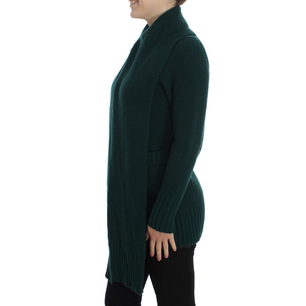 Dolce & Gabbana Eleganter grüner Kaschmir-Kardigan-Pullover