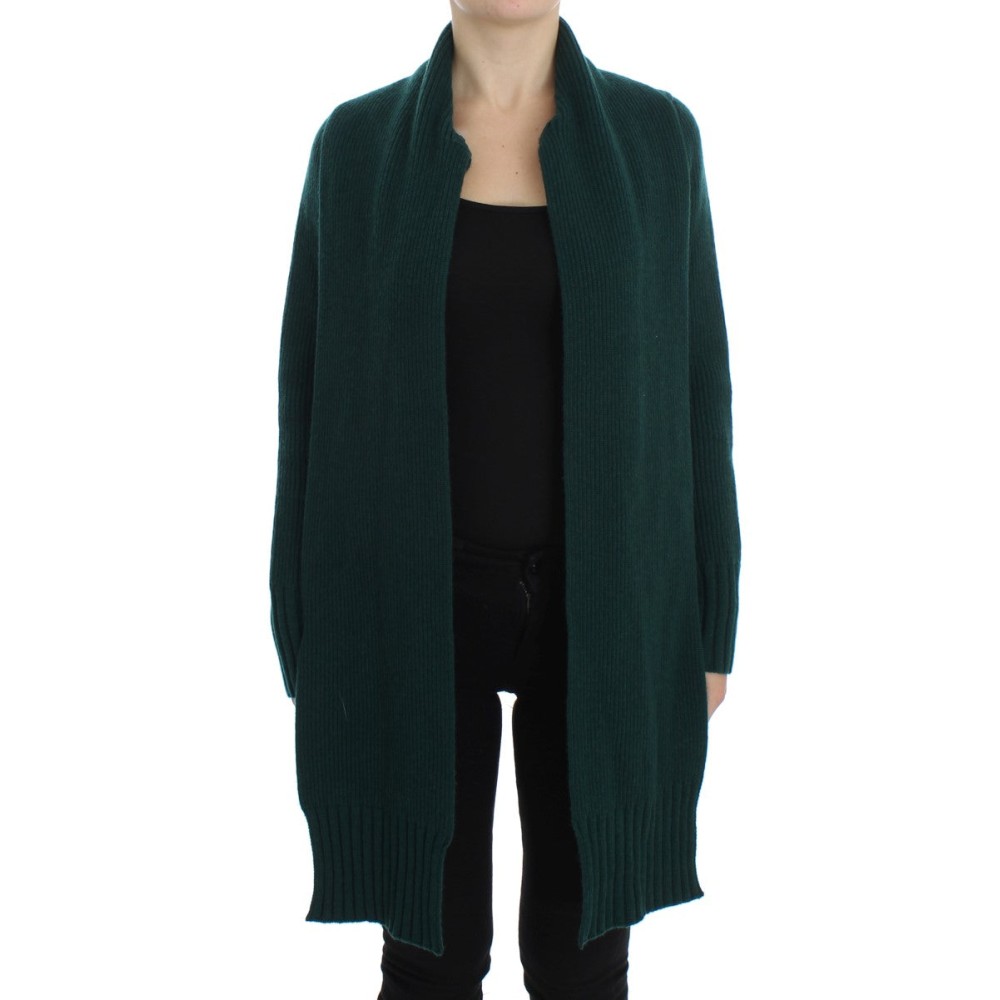 Dolce & Gabbana Eleganter grüner Kaschmir-Kardigan-Pullover