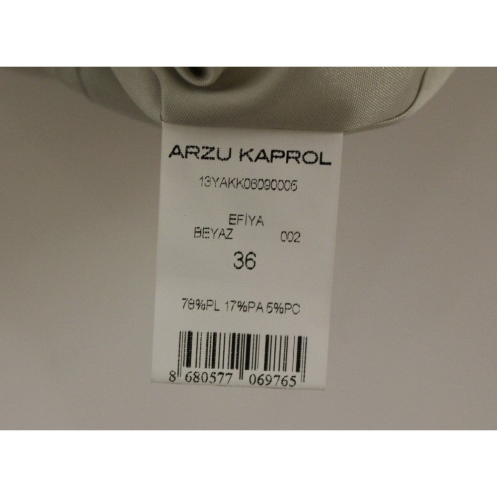 Arzu Kaprol Eleganter Bleistiftrock in Weiß- und Grautönen