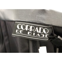 Corrado De Biase Eleganter schwarzer Rock aus einer Woll-Baumwollmischung