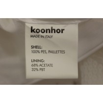 Koonhor Eleganter Bleistiftrock mit Pailletten - Reines Weiß