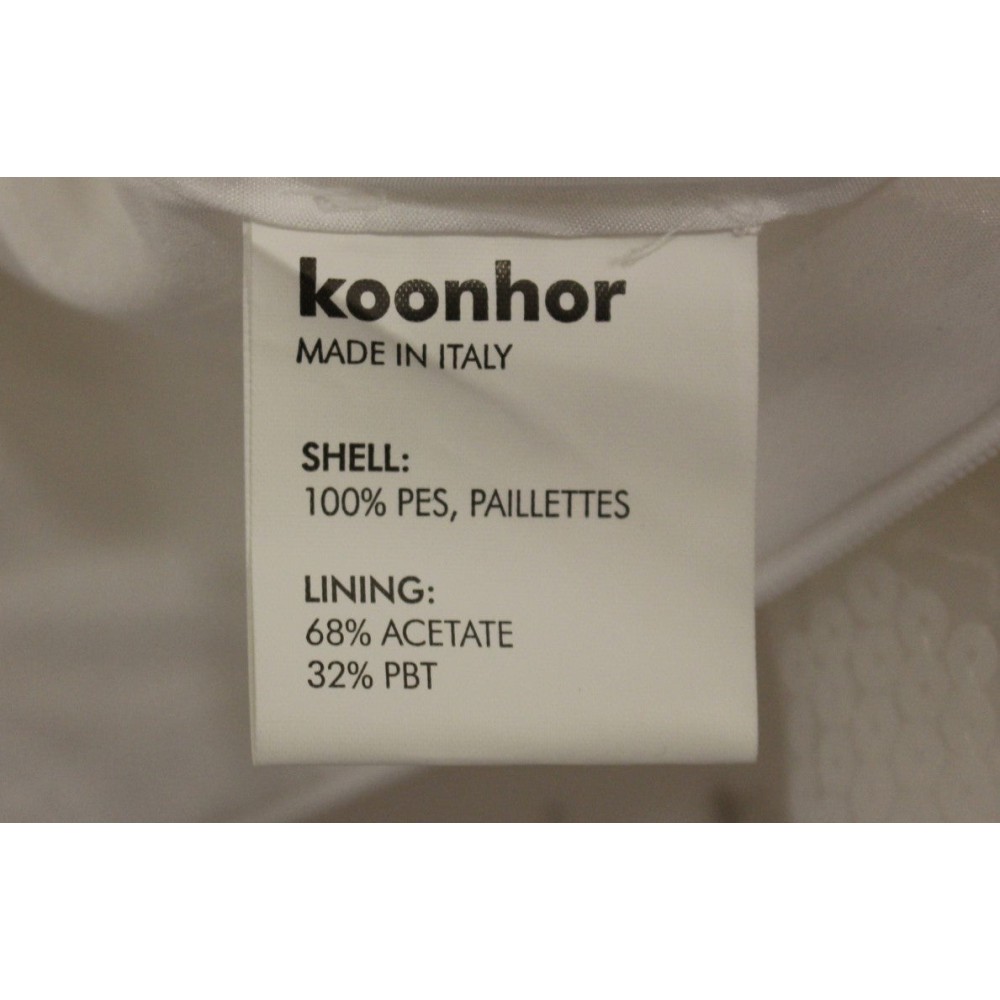Koonhor Eleganter Bleistiftrock mit Pailletten - Reines Weiß