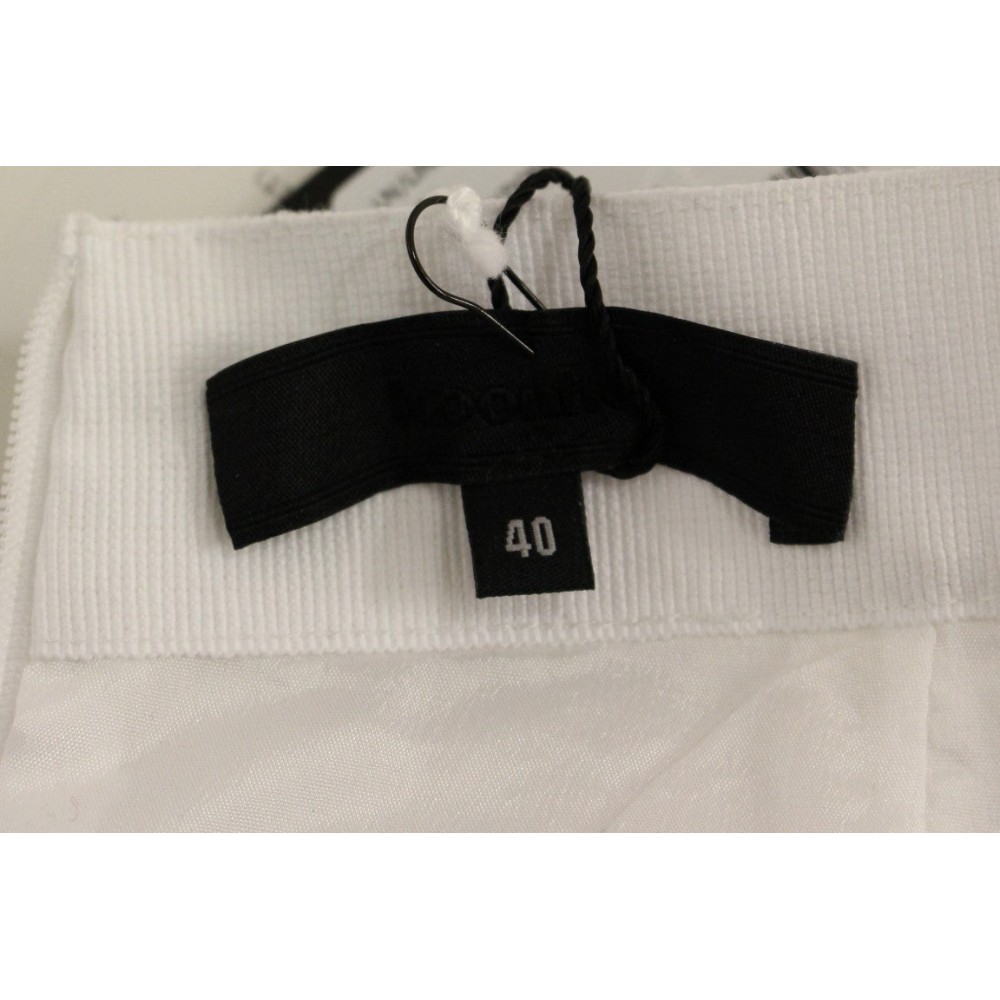 Koonhor Eleganter Bleistiftrock mit Pailletten - Reines Weiß