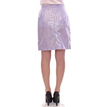 Licia Florio Eleganter lila Viskose-Rock - Wickelverschluss
