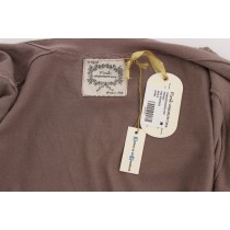 PINK MEMORIES Eleganter lilafarbener Baumwollspitzen-Strickpullover