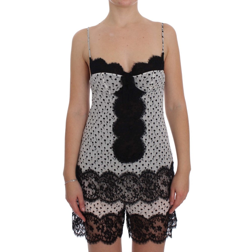 Dolce & Gabbana Elegantes Seidenhemd aus floraler Spitze
