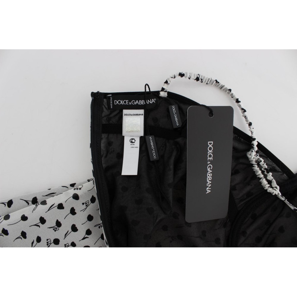 Dolce & Gabbana Elegantes Seidenhemd aus floraler Spitze