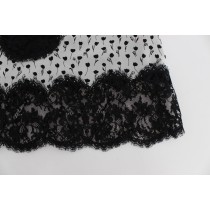 Dolce & Gabbana Elegantes Seidenhemd aus floraler Spitze