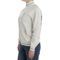 John Galliano Elegante weiße Strickjacke mit Reißverschluss