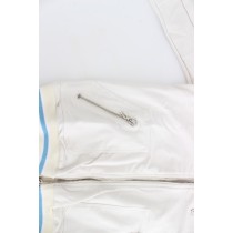 John Galliano Elegante weiße Strickjacke mit Reißverschluss