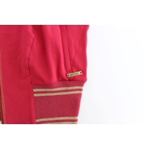 John Galliano Elegante rosa Strickjacke mit Reißverschluss und Logo-Details