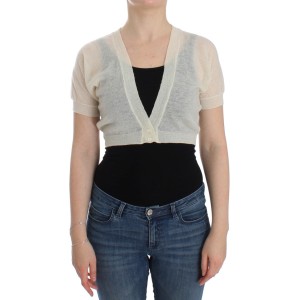 Ermanno Scervino Eleganter Off-White Pullover aus einer Alpaka-Wollmischung
