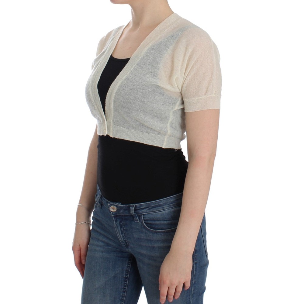 Ermanno Scervino Eleganter Off-White Pullover aus einer Alpaka-Wollmischung