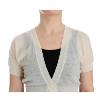 Ermanno Scervino Eleganter Off-White Pullover aus einer Alpaka-Wollmischung