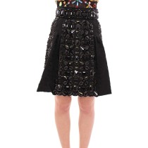 Dolce & Gabbana Schwarzer kristallverzierter Masterpiece-Rock