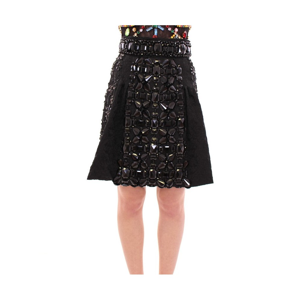 Dolce & Gabbana Schwarzer kristallverzierter Masterpiece-Rock