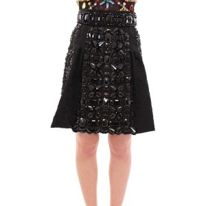 Dolce & Gabbana Schwarzer kristallverzierter Masterpiece-Rock