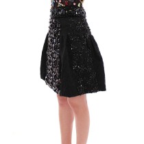 Dolce & Gabbana Schwarzer kristallverzierter Masterpiece-Rock