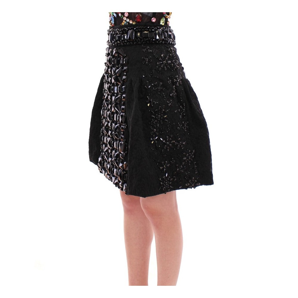 Dolce & Gabbana Schwarzer kristallverzierter Masterpiece-Rock
