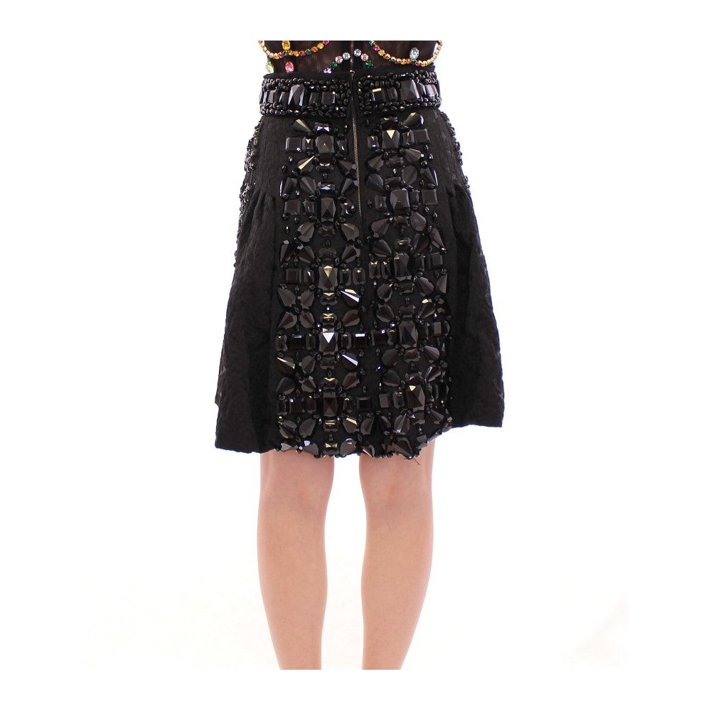 Dolce & Gabbana Schwarzer kristallverzierter Masterpiece-Rock