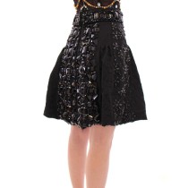 Dolce & Gabbana Schwarzer kristallverzierter Masterpiece-Rock