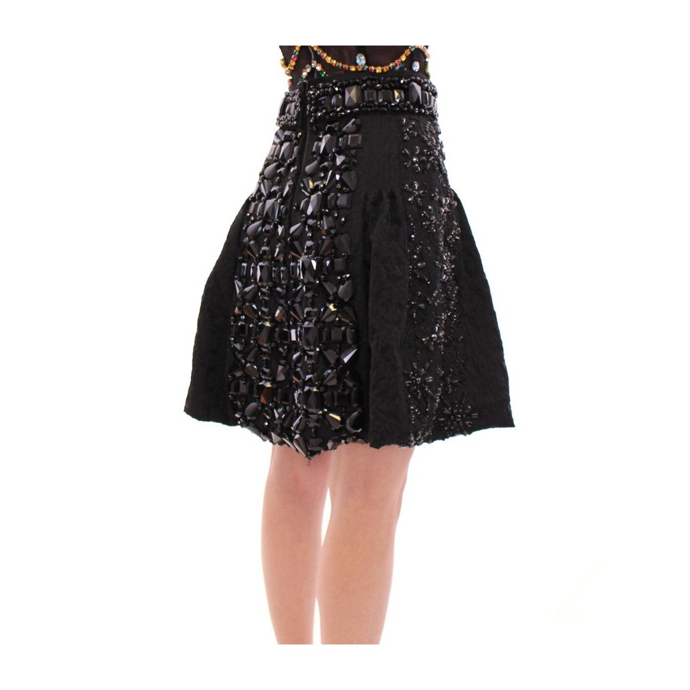 Dolce & Gabbana Schwarzer kristallverzierter Masterpiece-Rock