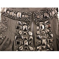 Dolce & Gabbana Schwarzer kristallverzierter Masterpiece-Rock