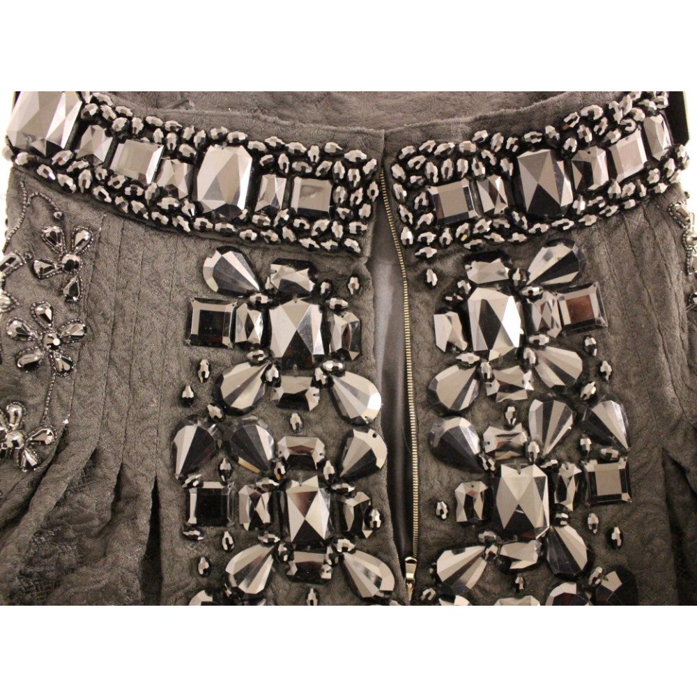 Dolce & Gabbana Schwarzer kristallverzierter Masterpiece-Rock