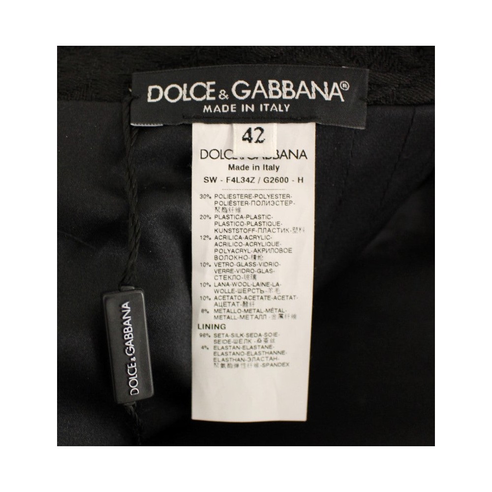 Dolce & Gabbana Schwarzer kristallverzierter Masterpiece-Rock