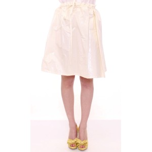 Licia Florio Eleganter weißer Rock mit gebundener Taille