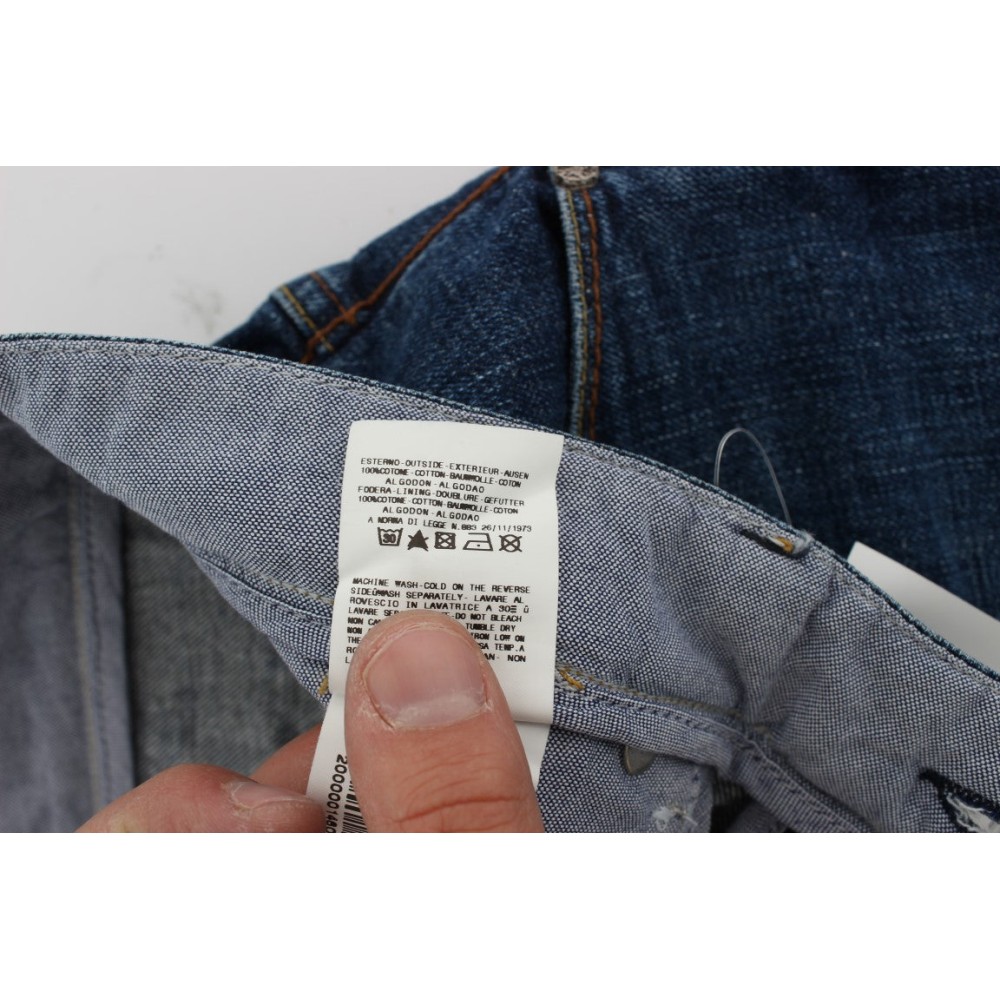 Acht Schicke Baggy Loose Fit Blaue Jeans für Männer