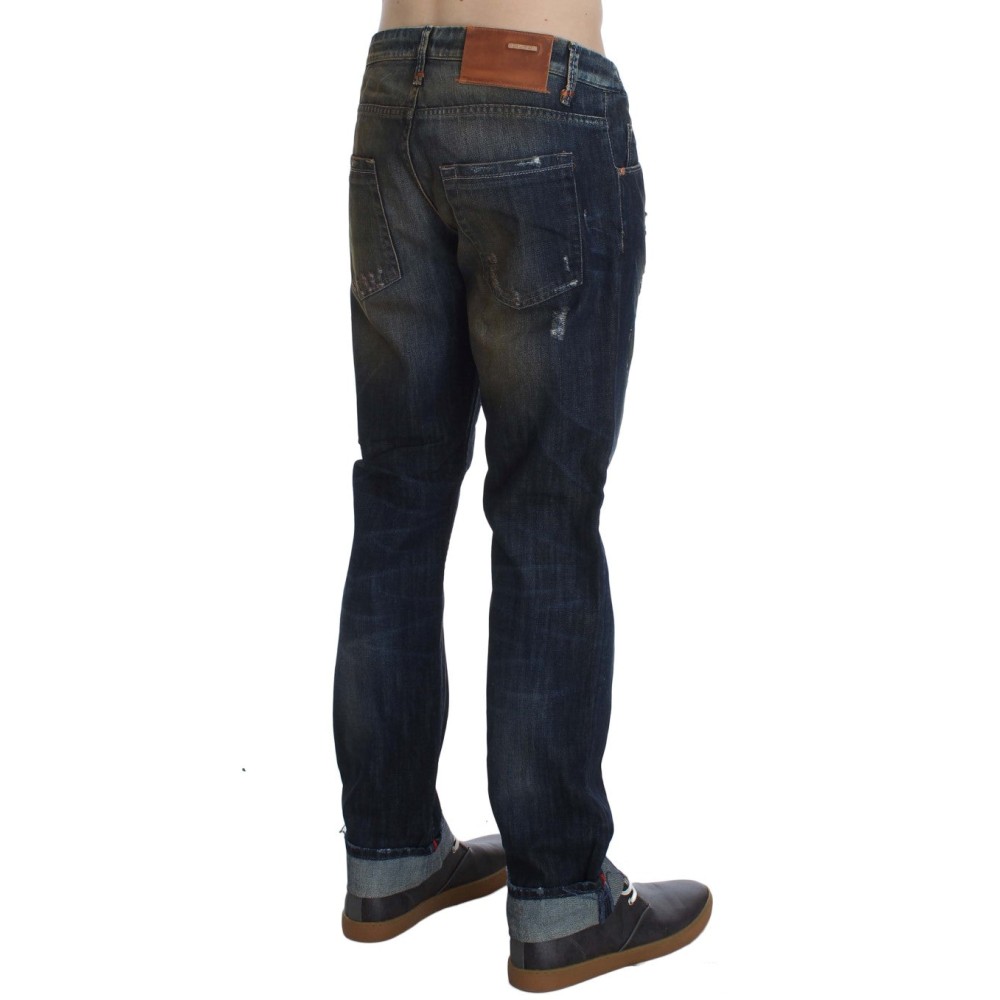 Acht Elegante Straight Fit Denim-Jeans für Männer