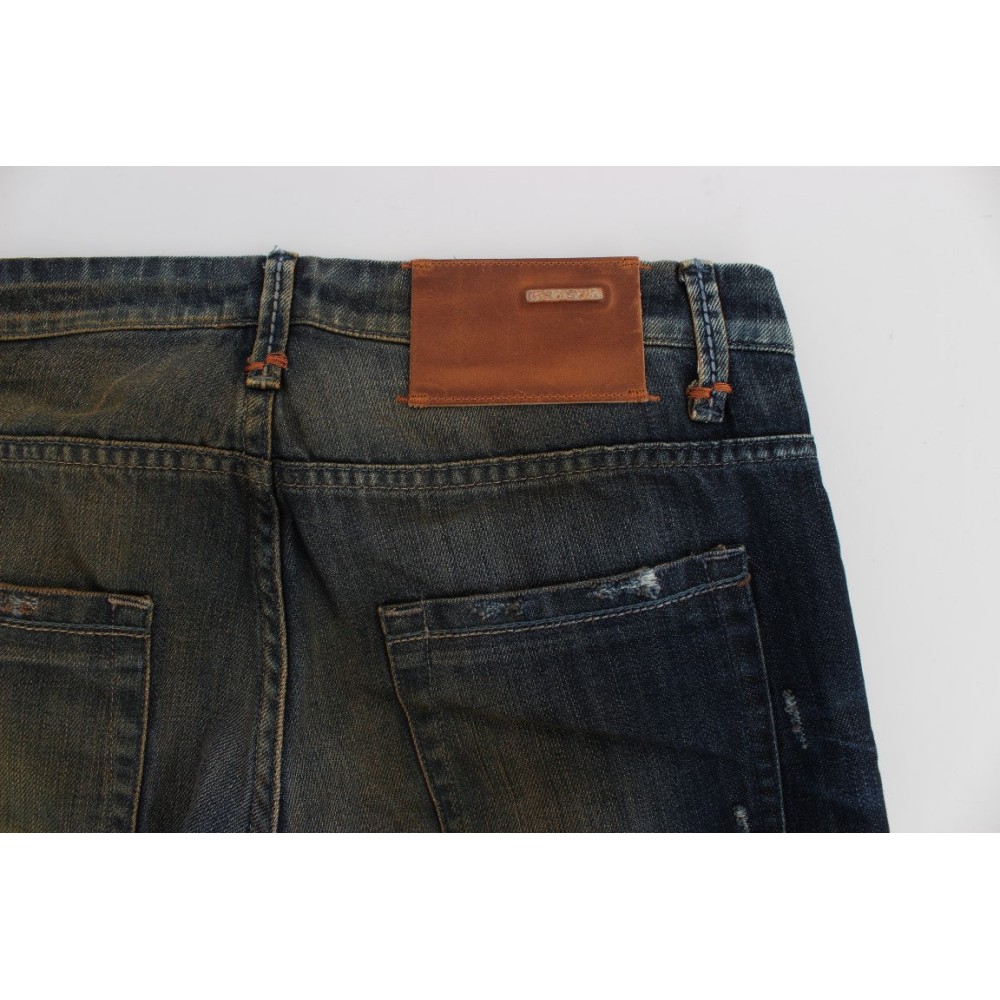 Acht Elegante Straight Fit Denim-Jeans für Männer