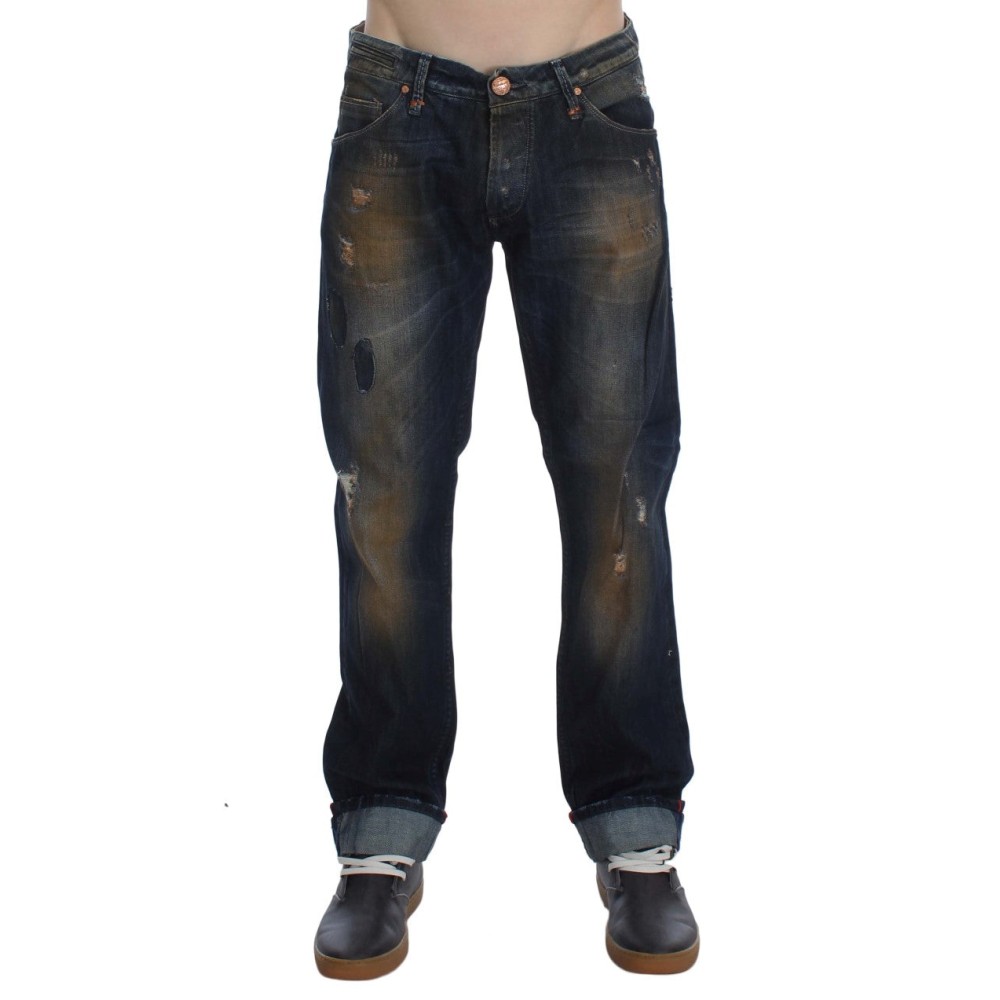 Acht Elegante Straight Fit Denim-Jeans für Männer